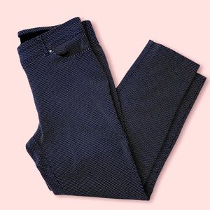 89TH MADISON 5 pocket ankle pants w/ comfort waist. Navy with tiny dots. Size 10